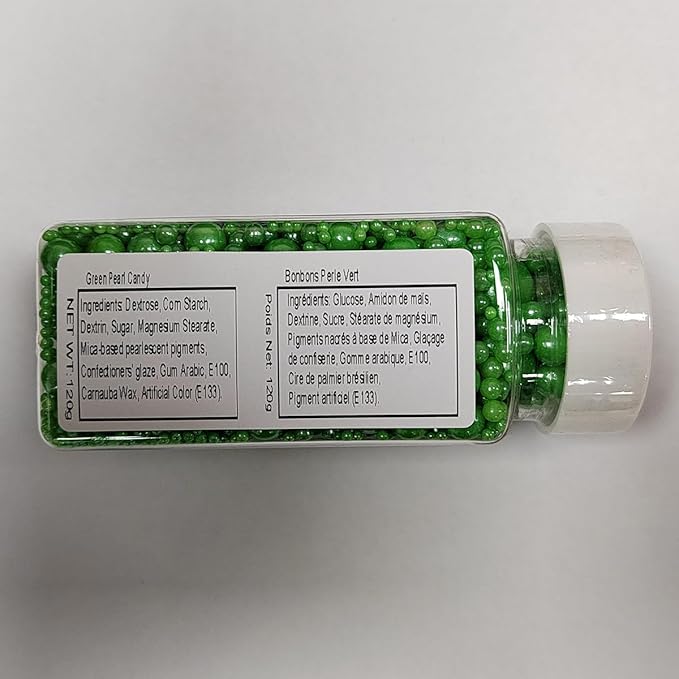 Green Sprinkles Christmas Sprinkles for Cookie Decorating Edible Pearls for Cake Decorating Cookie Baking Cake Topper Cupcake Decorations Wedding Halloween Supplies