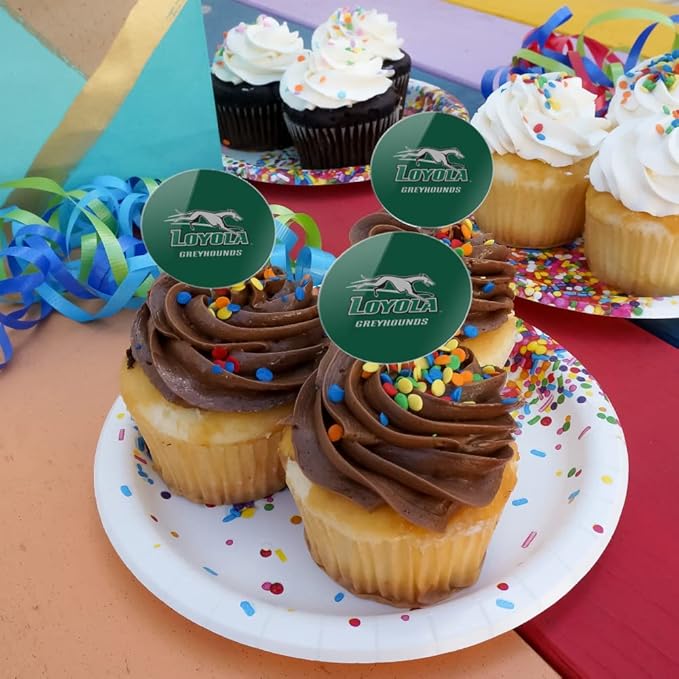 Loyola University Maryland Primary Logo Cupcake Picks Toppers Decoration Set of 6