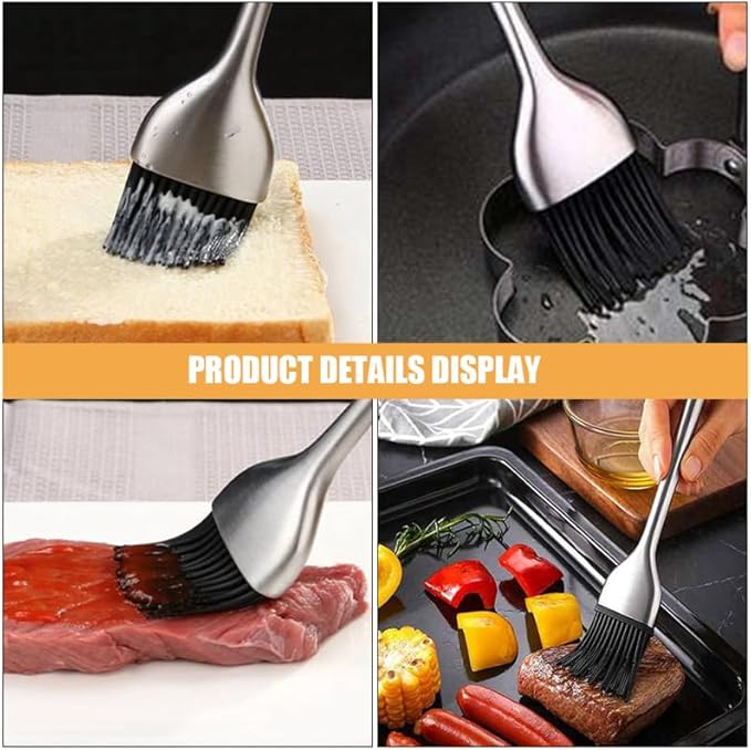 4Pcs Silicone Basting Brush Replacement Heads High Heat Resistant Grill Brush Refills for Cooking for Bbq Pastry and Marinade Application