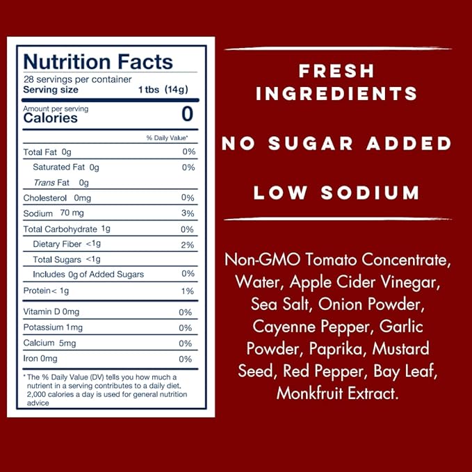 Yo Mama's Foods Keto Spicy Ketchup – Pack of (1) - No Sugar Added, Low Carb, Vegan, Gluten Free, Paleo Friendly, and Made with Whole Non-GMO Tomatoes!