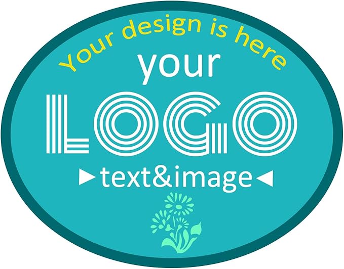 Custom Labels Stickers Personalized Business Logo Label, Self-Adhesive Jar Stickers, Organization Labels, Waterprof or not, Circle Shape, Multiple Sizes, from 30 to 1000pcs (Oval)