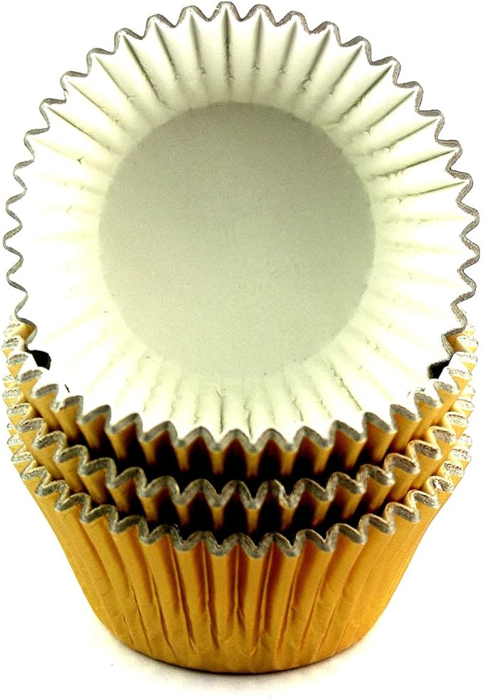 Eoonfirst Foil Cupcake Liners Standard Baking Cups 100 Pcs (Gold)