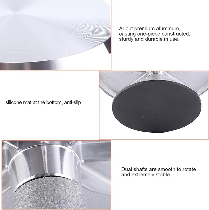 Cake Stand, 12inch Aluminum Cake Turntable Rotating Revolving Decorating Stand Pastry Baking Decor Tool for Party Wedding