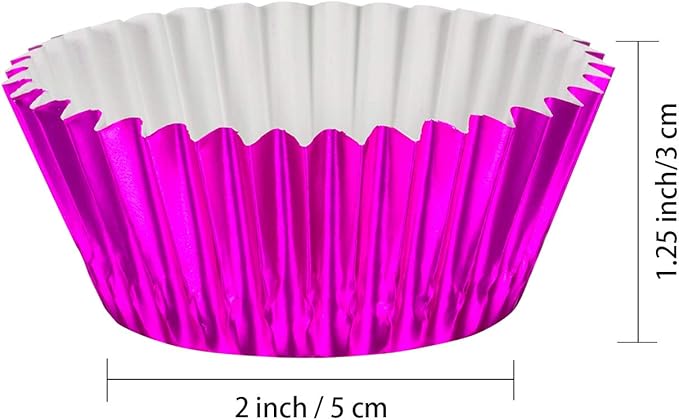 Sumind 200 Pieces Foil Cupcake Liners Standard Size Metallic Cupcake Liners Paper Baking Cups Muffin Case Decoration Cups, 10 Colors