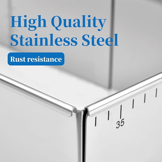 Adjustable Rectangle Mousse Cake Ring Mold - Extendable Stainless Steel Rectangle Shaped Cake Cutter, Bakeware for Customized Baking - Heavy Duty Baking Accessories - 9.8 * 7.5 * 4IN