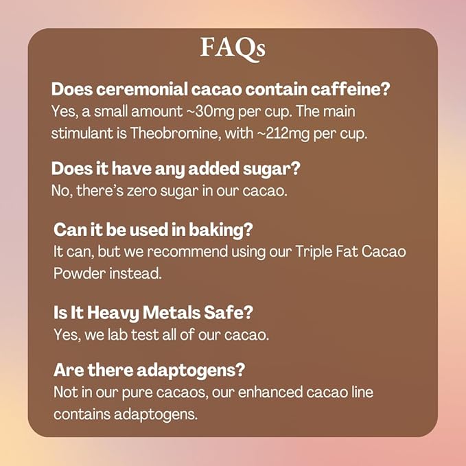 ORA Ceremonial Cacao - Boundless Belize - Organic 100% Cacao - Ethical - Regenerative - High Flavanol - Coffee Alternative - Better Energy - Heavy Metals Tested - Unsweetened - 16oz