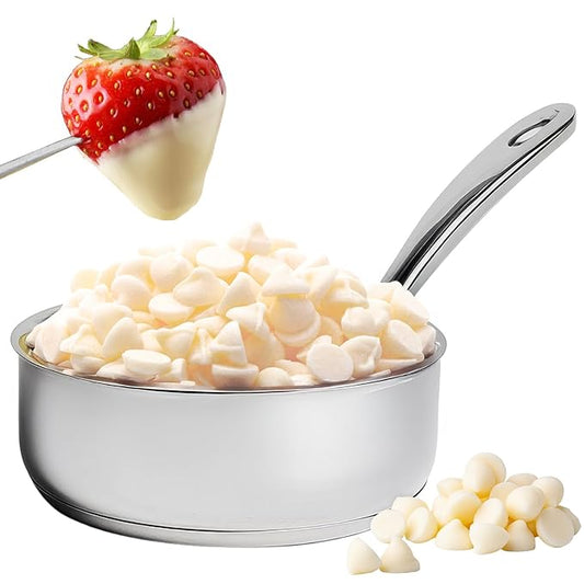 Chocolate Drops – Milky & Dark Chocolate Candy, 35 oz Bulk Sweet Treats for Baking & Gifting, Premium Quality (White)