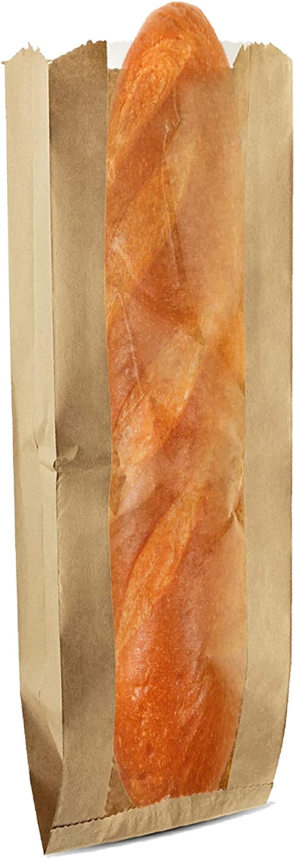 MT Products Brown Bread Bags 6.5" x 2" x 18" - Disposable Paper Bags (Pack of 50) - Made in the USA