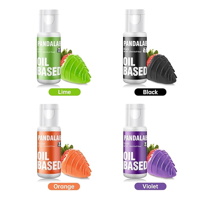Oil Based Food Coloring for Chocolate - Orange Green Black Edible Halloween Baking Food Dye for Chocolate, Candy Melts, Cakepops, Cakesicles, Fondant, Butter, Meringues, Donuts - 0.67 Fl.Oz Bottles