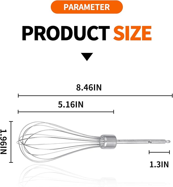 2 Pack Hand Mixer Turbo Beaters Compatible with BLACK and DECKER Electric Hand Held Mixer, Stainless Steel Replacement Parts, Beaters Electric Mixer Parts Accessories