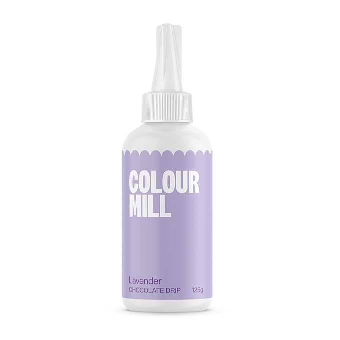 Colour Mill Chocolate Drip Easy-Melt Drizzle for Desserts, 125 Grams Lavender