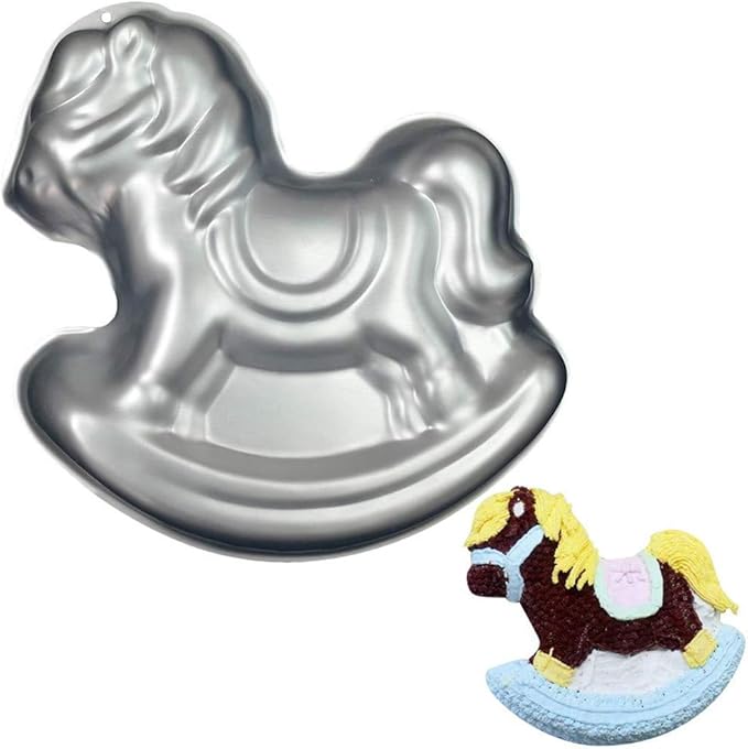 Ulalaza Aluminum Cake Mold 3D Trojan Shape Baking Pan DIY Birthday Cake Mould Kitchen Supplies