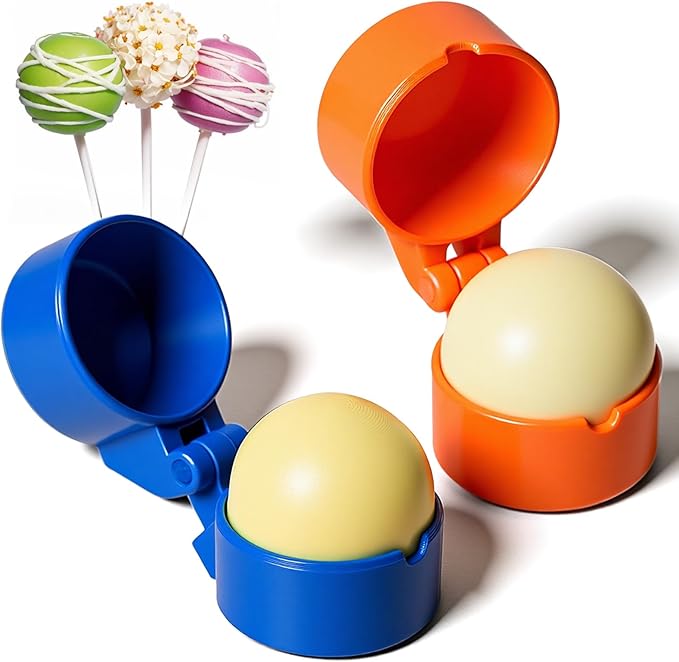 2 Pcs Round Cake Pop Mold Press Set, Circle Cake Pop Cutter and Pusher, Baking Tools Accessories for Home Baking, Birthday Parties, Wedding Desserts