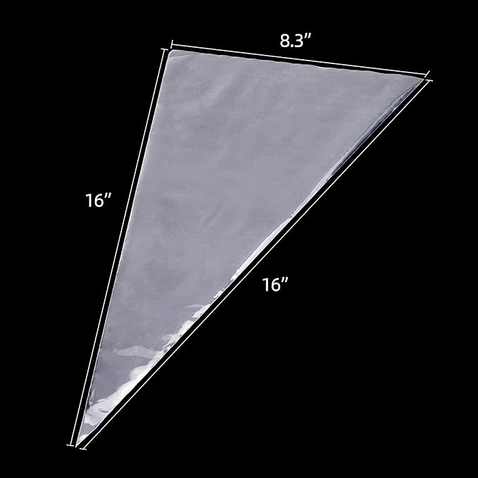 16-Inch Disposable Piping Bags 100 Count - Extra Thick Non-Slip Pastry Bags with Anti-Burst Design for Cake Decorating, Cupcakes, Cookies & Baking Supplies