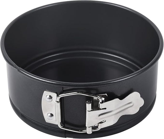 Springform Pan 6.5" Nonstick Cheesecake Pan with Removable Bottom Round Baking Cake Pie Mold for Oven 6.5" x 6.5" Black