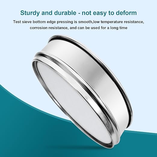 304 Stainless Steel Lab Sieve Screen Mesh, 100 Mesh (0.15mm) Aperture Test Sieve, 12Inch(30cm) Diameter Economy Standard Analysis Sample Test Sieves for Industrial Laboratory Homes