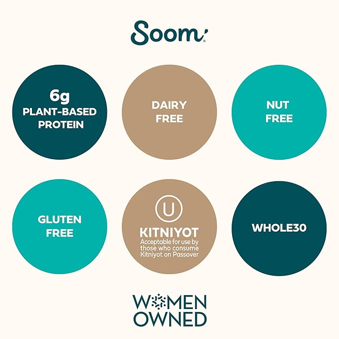 Soom Foods Ground Premium Sesame Tahini Paste 16oz (1 Pack) | Silky Smooth Texture in Hummus, Dips, Dressings | Vegan, Nut-Free, Gluten-Free, Kosher, Keto, Paleo, Whole30