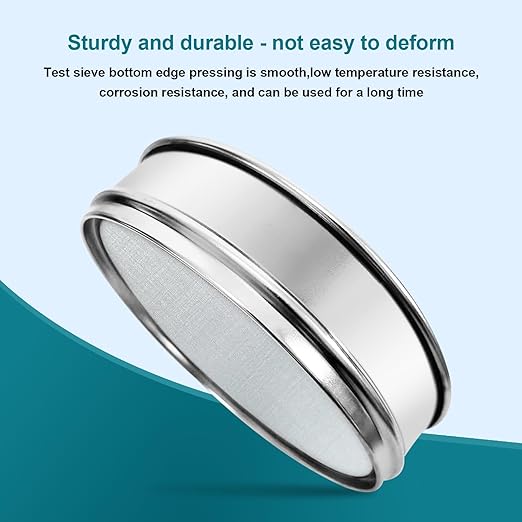 304 Stainless Steel Lab Sieve Screen Mesh, 2000 Mesh(0.0075mm) Aperture Test Sieve, 12Inch(30cm) Diameter Economy Standard Analysis Sample Test Sieves for Industrial Laboratory Homes