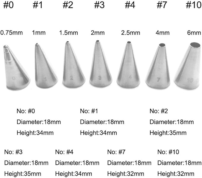 FantasyDay Cake Decorating Set, 7 Pieces Stainless Steel Icing Piping Nozzles Tips Kit - Christmas Holiday Birthday Anniversary Wedding Cupcakes Cakes Cookies Dessert Candy Pastry DIY Making Tools #6
