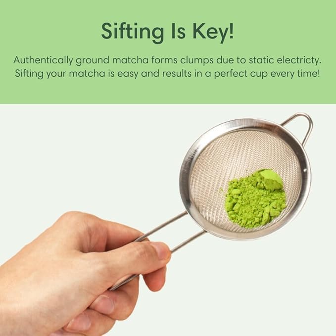 Morning Made | Stainless Steel Sieve - Eliminates Clumps To Smooth Matcha Powder, Perfect Your Tea, Easy To Use, Handy Tea Sifter
