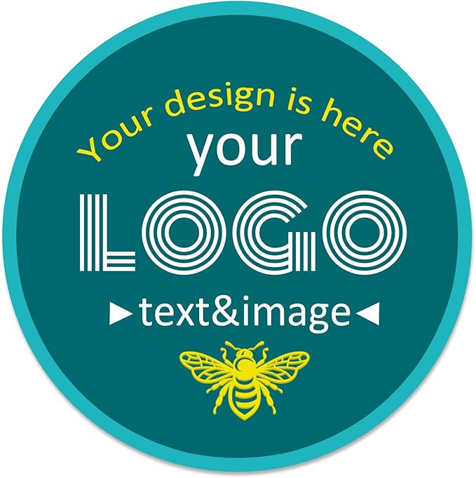 Custom Labels Stickers Personalized Business Logo Label, Self-Adhesive Jar Stickers, Organization Labels, Waterprof or not, Circle Shape, Multiple Sizes, from 30 to 1000pcs (Circle)