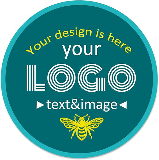 Custom Labels Stickers Personalized Business Logo Label, Self-Adhesive Jar Stickers, Organization Labels, Waterprof or not, Circle Shape, Multiple Sizes, from 30 to 1000pcs (Circle)