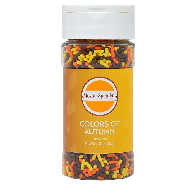 Mystic Sprinkles Autumn/Fall Sprinkle Mixes (Colors of Autumn Jimmy Mix 3oz)