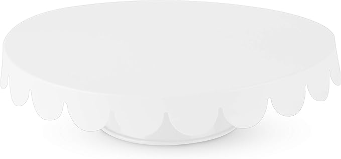 Twine White Stainless Steel Cake Stand, Set of 1, Cupcake Stand, Home Decor, Food Service, Dessert Accessory, 11-Inch Diameter, White