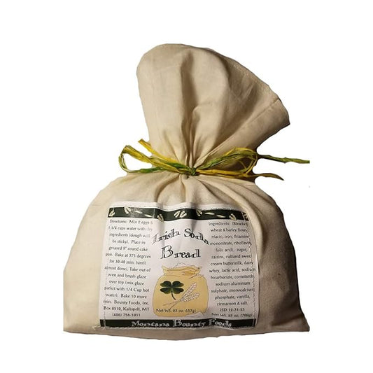 Bounty Foods Irish Soda Bread Mix 23 oz – Handcrafted in Montana, Traditional Recipe, Rustic Artisan Quick Bread Kit in Western-Style Bag, Great for St. Patricks Day, Just Add Buttermilk or Water