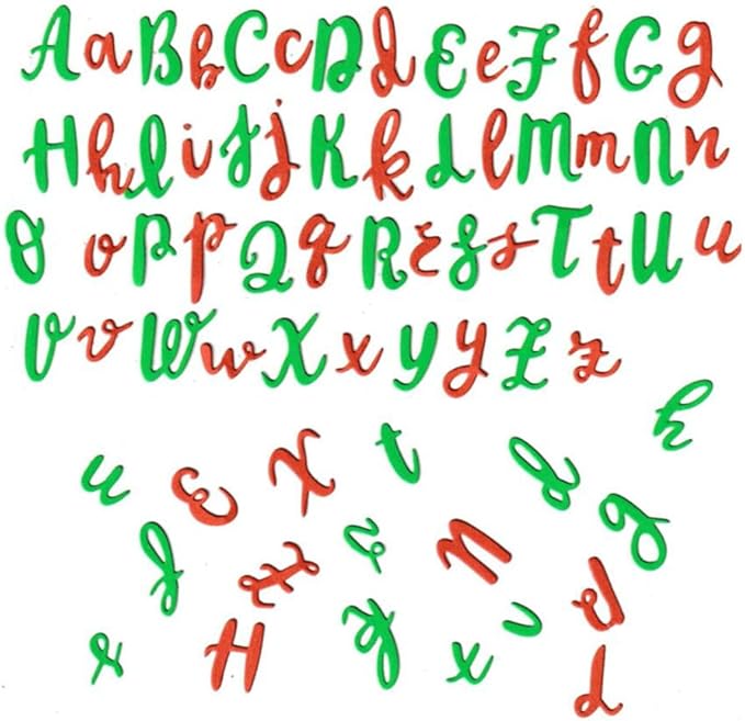26 Uppercase Letters Cutting Dies, 26 Lowercase Alphabet Die Cuts Metal Embossing Stencils Template Mould for Card Scrapbooking and DIY Craft Album Paper Card Decor