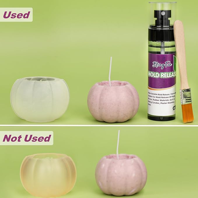 4Oz Mold Release Spray for Candle Making and Epoxy Resin, Fast-Drying Silicone Oil Releaser, Non-Stick Professional Mold Release Agent, Promotes Mold Longevity, Withstands High Temperature