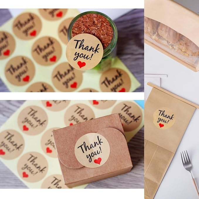 70-1000 Custom Stickers - Personalized Kraft Paper Labels, Adhesive Labels for Canning Bottles, Baking Gift Tags, Homemade Products(Round)
