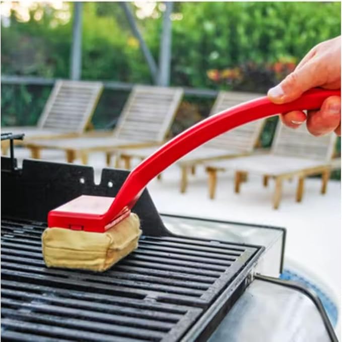 BBQ Grill Brush Bristle Free - Safe Reinforced Barbecue Cleaning Tools Scraper with Replaceable Head Cleaner - Gifts for Men/Dad