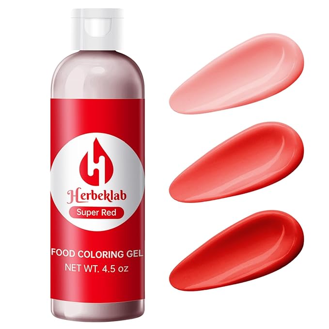 Red Gel Food Coloring – 4.5 oz Professional Grade Concentrated Food Dye, Gel Based Coloring for Icing, Baking, Cake Decorating & Cookies