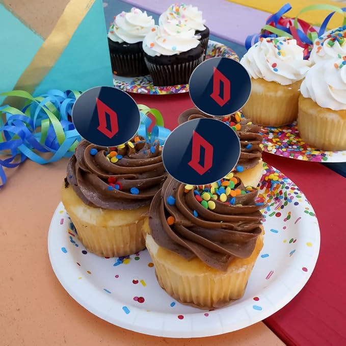 Duquesne University Primary Logo Cupcake Picks Toppers Decoration Set of 6