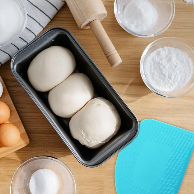 5 Pack Dough Scraper, Plastic Bench Scraper for Baking, Plastic Flexible Scrapers, Cake Baking Bench Scrapers Food-safe Plastic Dough Cutter for Bread Dough & Cake
