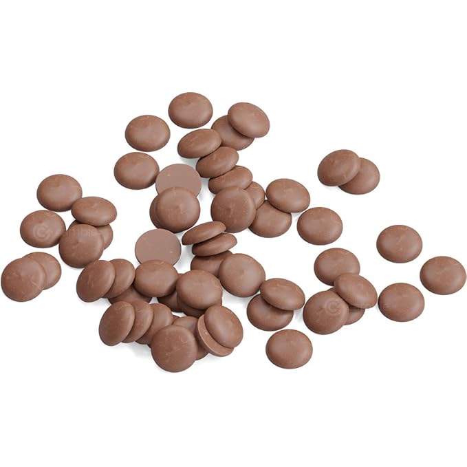 Cambie Milk Chocolate Couverture 34%, 1 Pound of European Style Milk Couverture for Dubai Chocolate Bar, Bon Bons, Bars, Chocolatiers, Pastry Chefs, Home Bakers, and Professionals, 1 Pound