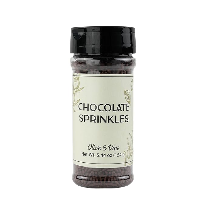 Olive & Vine Chocolate Sprinkles, Sweet Flavor, For Desserts & Baking, Rich Tradition, Authentic Taste, For Global Recipes (5.44 Ounce)