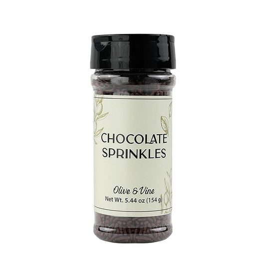 Olive & Vine Chocolate Sprinkles, Sweet Flavor, For Desserts & Baking, Rich Tradition, Authentic Taste, For Global Recipes (5.44 Ounce)
