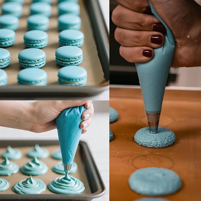 22PCS Icing Nozzles Set, Stainless Steel Piping Icing Nozzles, Cake Decorating Set, Reusable Silicone Piping Bag, Suitable for Cakes, Cupcakes, Cookies, Pastries (22)