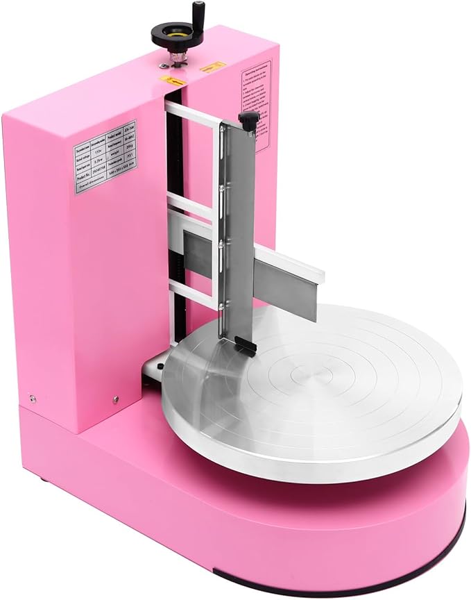 LOYALHEARTDY 200W Cake Spreading Machine with Turntable,Cake Turntable Adjustable Spatula, Touch Control, Cake Icing Machine, Pink - Perfect for Professional Cake Decorating,Pink