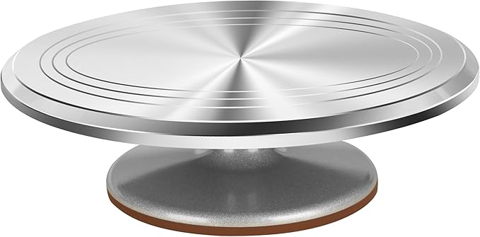 12-Inch Aluminum Alloy Rotating Cake Stand - Essential for Baking & Decorating