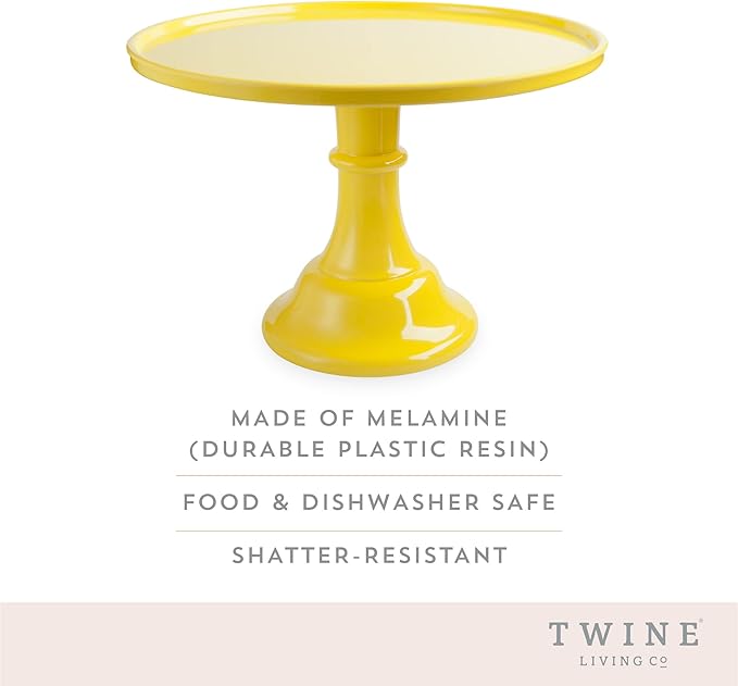 Twine Yellow Melamine Cake Stand, Cupcake Stand, Home Decor, Food Service, Dessert Accessory, Yellow, Set of 1