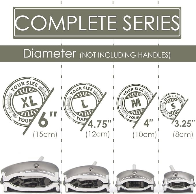KAYCROWN 6 Inch Empanada Press, Stainless Steel Dumpling Maker Dough Cutter Dumpling Mold for Empanada, Dumpling, Ravioli, Pierogi, Turnovers, Calzone (XL: 6 inch)
