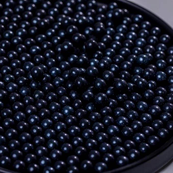 Black Sprinkles Edible Pearls Sprinkles,Cake Sprinkles130g 4.6OZ,Cookie Sprinkles,Sugar Pearl, Edible Candy Pearls for Cake Cupcake Decorationg (7mm-Black)