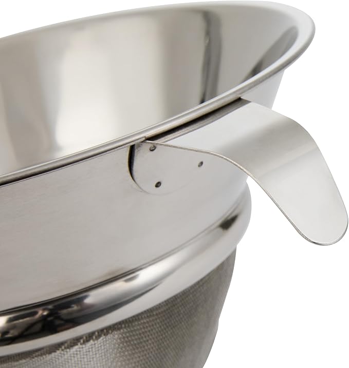Restaurantware Chinois Strainer 1 Count 11.8" Stainless Steel Bouillon Cone with Extra Fine Mesh China Cap Strainer for Sauces, Stocks, Soups, Broths, Sifting, Sieving, Professional Kitchen Tools