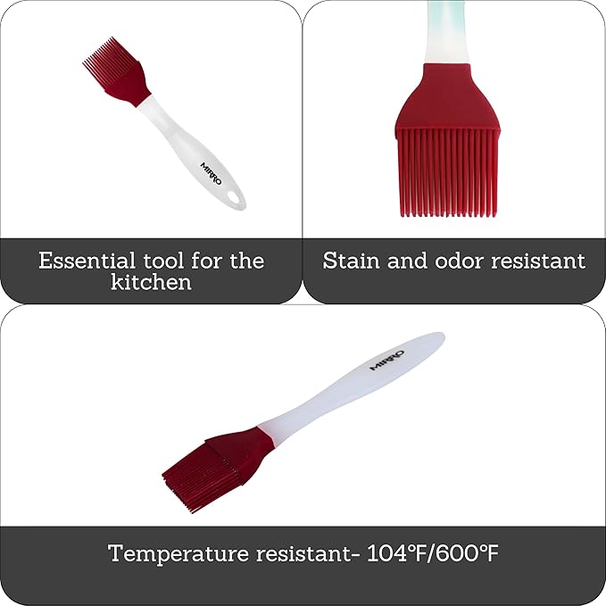 MIRRO Silicone Basting Brush, Red