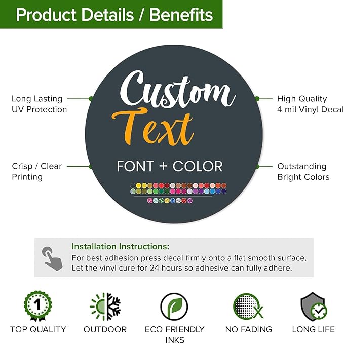 Custom Stickers for Weddings, Birthdays & Businesses - Personalized Labels with Your Logo - Waterproof, Fade and Heat Resistant - Pack of 100-1000 (Custom Text, 1.5 Inch)