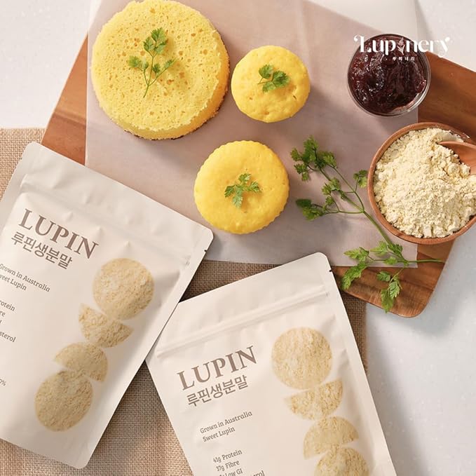 Lupinery LUPIN BEAN MEAL FLOUR for baking and cooking NON-GMO/GLUTEN FREE/SUGAR-FREE/PLANT-BASED PROTEIN