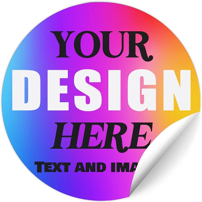 Custom Vinyl Stickers - Waterproof Fade-Resistant Labels with Your Design/Logo/Text/Image, Full Color Print, for Business and Personal Use (Multiple Shapes 1-6 Inches, 50-1000 Count)
